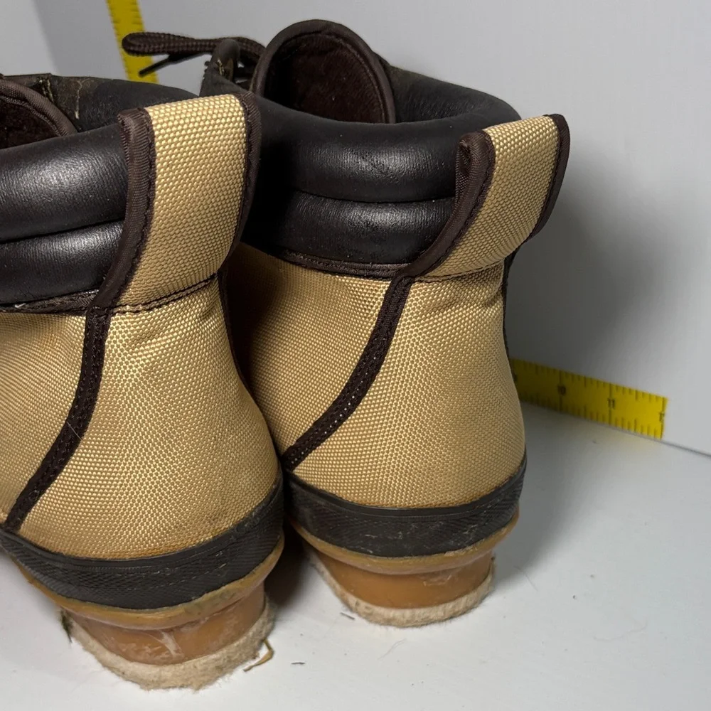 Proline fishing wadding boots felt bottom Tan and Black Boots steel shank box 15